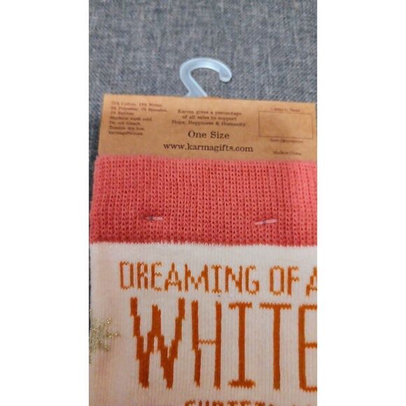 New! Women's Christmas/Holiday Socks. White Christmas. Wine - Picture 5 of 5